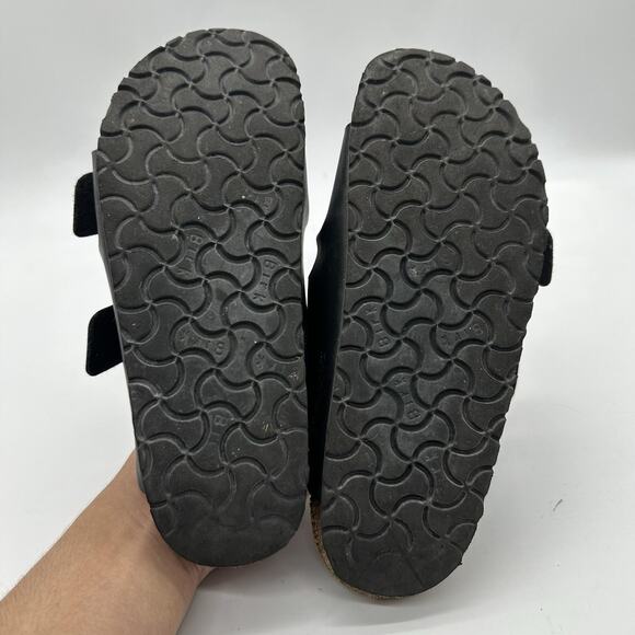 Womens Size 39 US 8.5 Birkenstock Arizona Black Birko-Flor Sandals Slip On - Picture 7 of 8